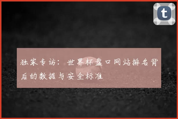 独家专访：世界杯盘口网站排名背后的数据与安全标准